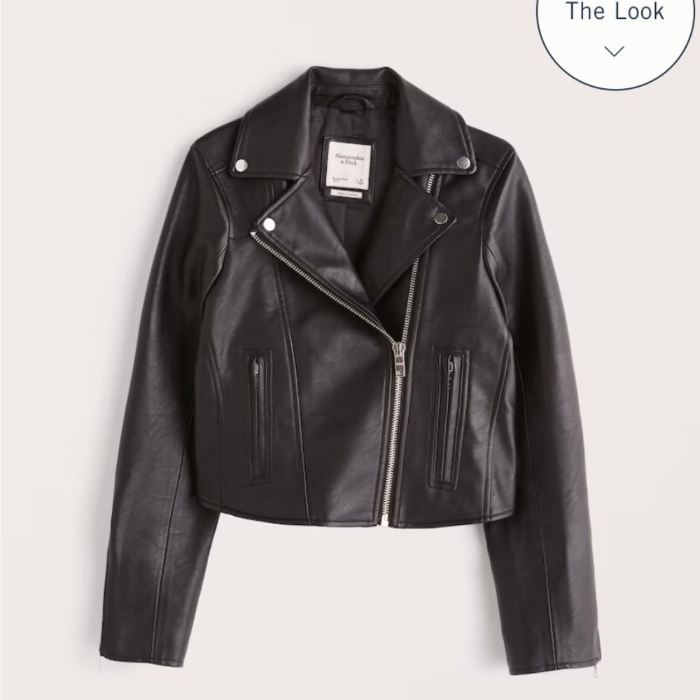 Abercrombie Vegan Leather Moto Jacket